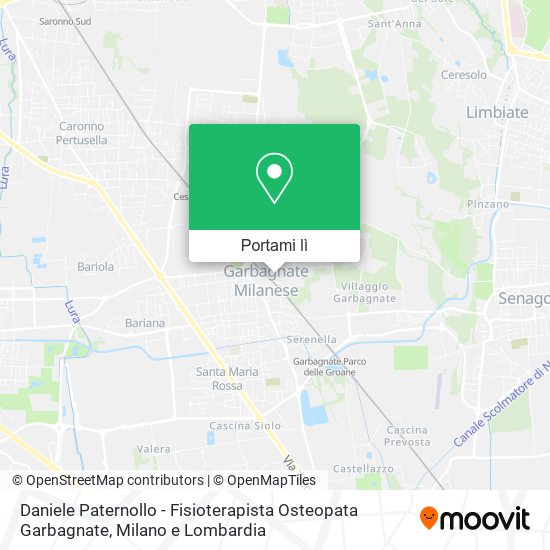 Mappa Daniele Paternollo - Fisioterapista Osteopata Garbagnate
