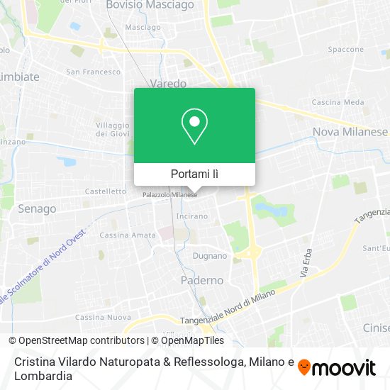 Mappa Cristina Vilardo Naturopata & Reflessologa