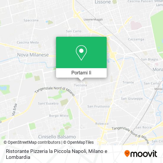 Mappa Ristorante Pizzeria la Piccola Napoli