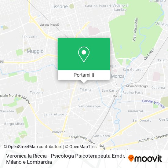 Mappa Veronica la Riccia - Psicologa Psicoterapeuta Emdr