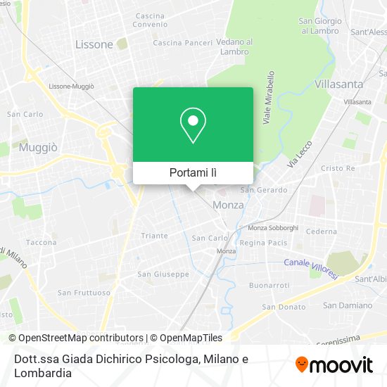 Mappa Dott.ssa Giada Dichirico Psicologa