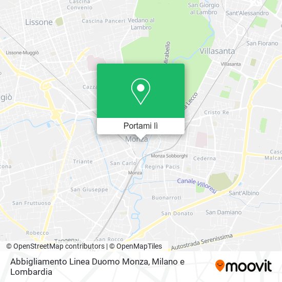 Mappa Abbigliamento Linea Duomo Monza