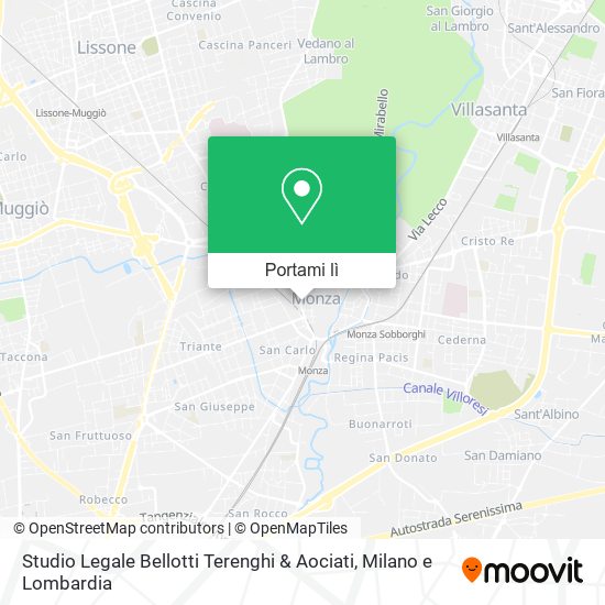 Mappa Studio Legale Bellotti Terenghi & Aociati