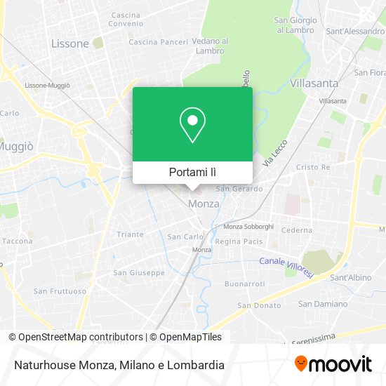 Mappa Naturhouse Monza