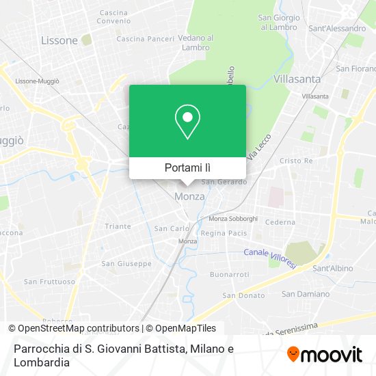 Mappa Parrocchia di S. Giovanni Battista