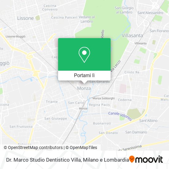 Mappa Dr. Marco Studio Dentistico Villa