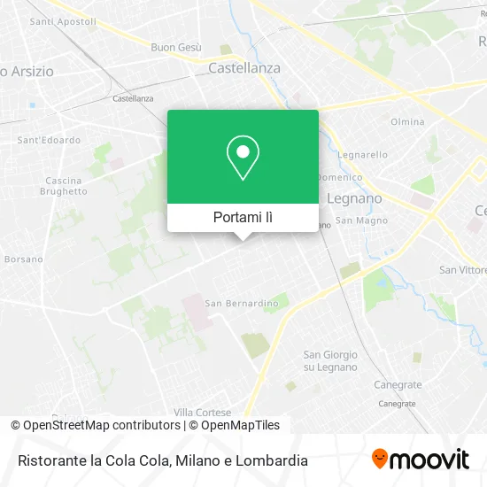 Mappa Ristorante la Cola Cola