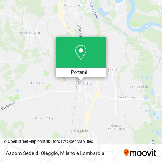 Mappa Ascom Sede di Oleggio
