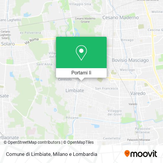 Mappa Comune di Limbiate