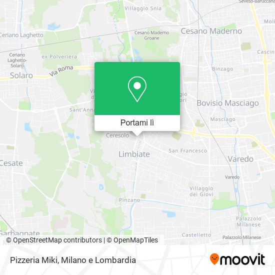 Mappa Pizzeria Miki
