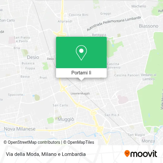 Mappa Via della Moda