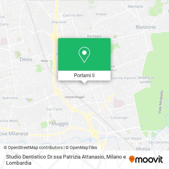 Mappa Studio Dentistico Dr.ssa Patrizia Attanasio