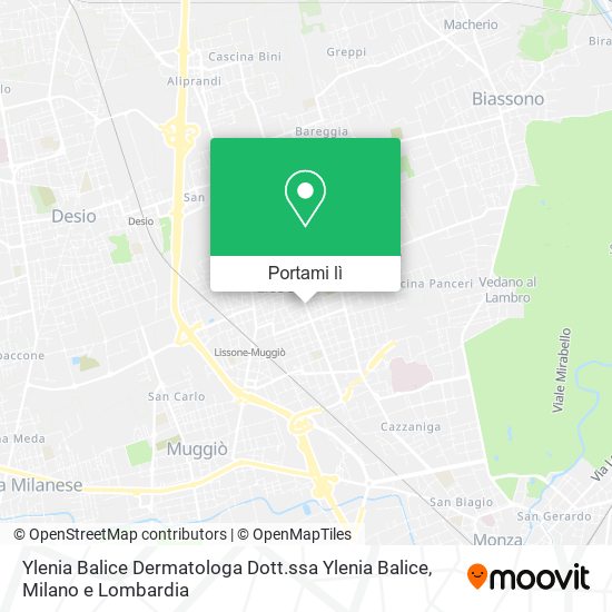 Mappa Ylenia Balice Dermatologa Dott.ssa Ylenia Balice