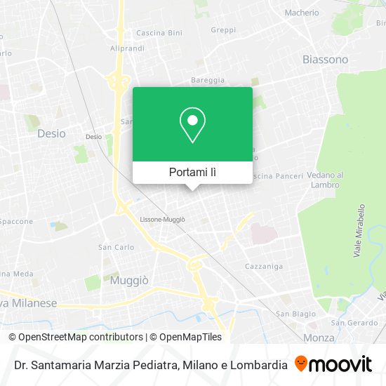 Mappa Dr. Santamaria Marzia Pediatra