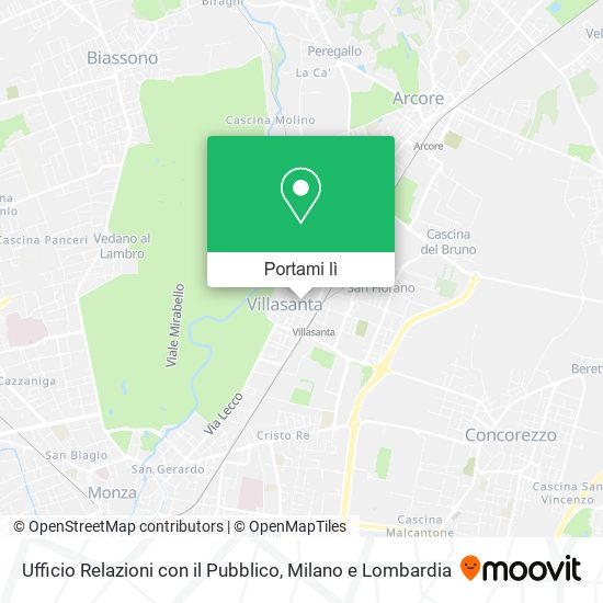 Mappa Ufficio Relazioni con il Pubblico