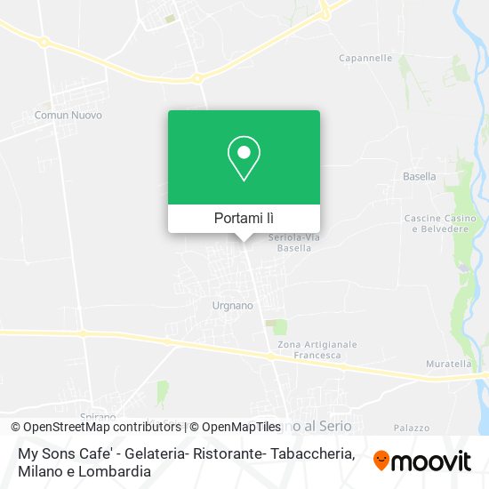 Mappa My Sons Cafe' - Gelateria- Ristorante- Tabaccheria
