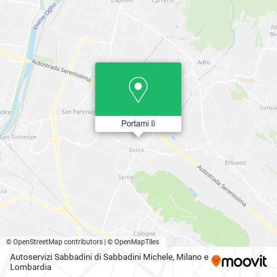 Mappa Autoservizi Sabbadini di Sabbadini Michele