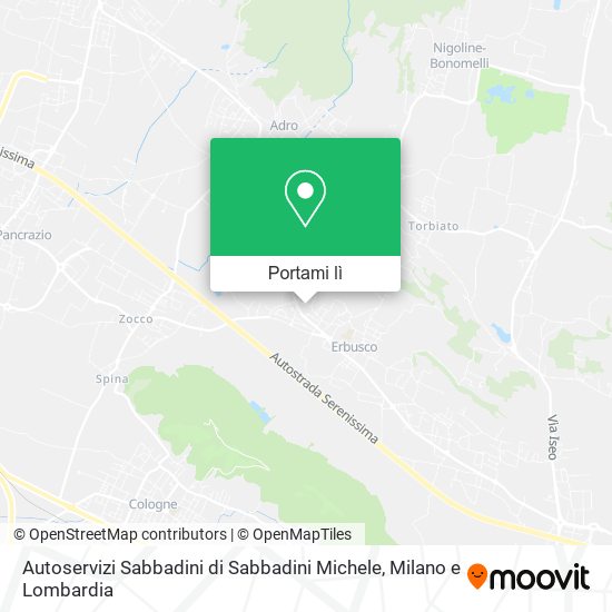 Mappa Autoservizi Sabbadini di Sabbadini Michele