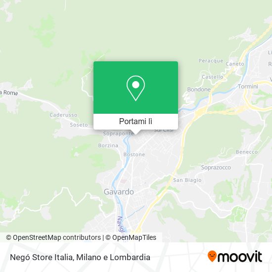 Mappa Negó Store Italia
