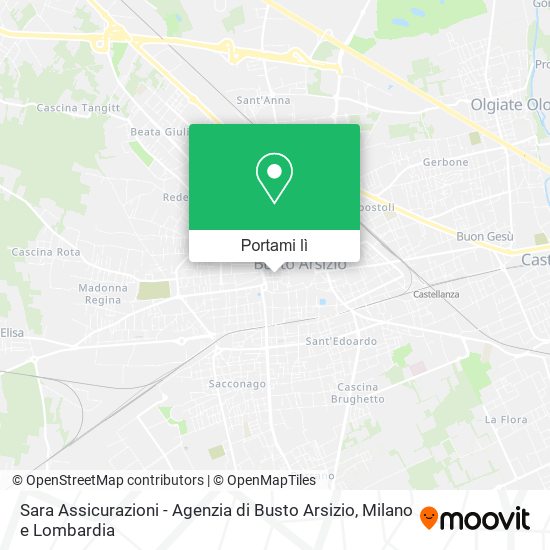 Mappa Sara Assicurazioni - Agenzia di Busto Arsizio