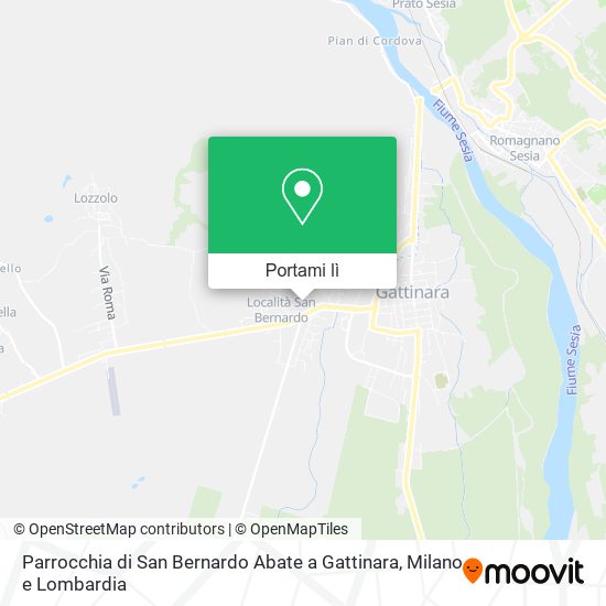 Mappa Parrocchia di San Bernardo Abate a Gattinara