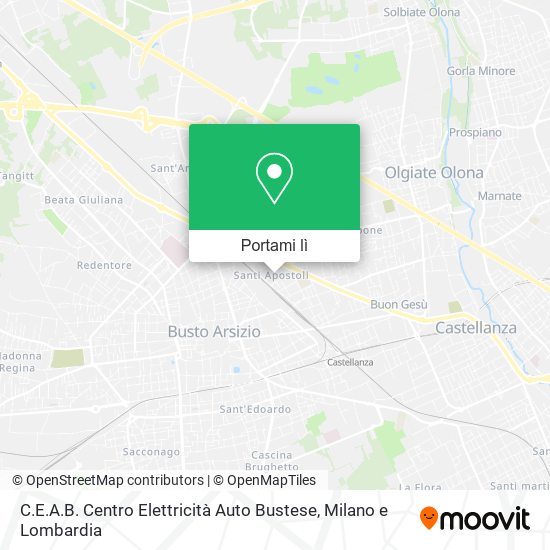 Mappa C.E.A.B. Centro Elettricità Auto Bustese