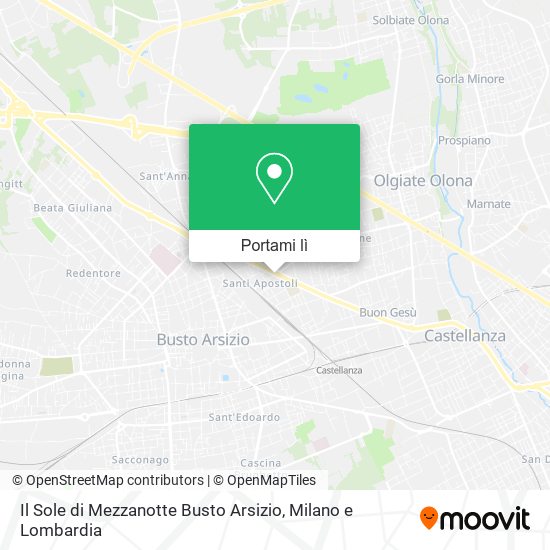 Mappa Il Sole di Mezzanotte Busto Arsizio