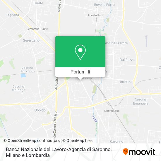 Mappa Banca Nazionale del Lavoro-Agenzia di Saronno