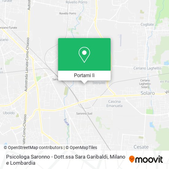 Mappa Psicologa Saronno - Dott.ssa Sara Garibaldi