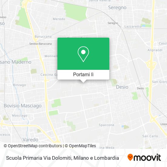 Mappa Scuola Primaria Via Dolomiti