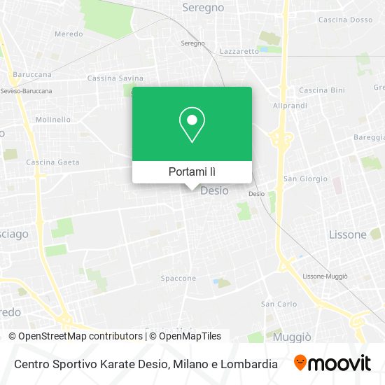 Mappa Centro Sportivo Karate Desio