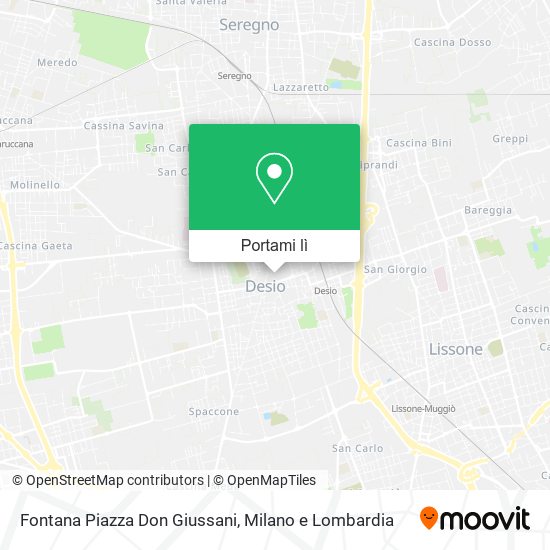 Mappa Fontana Piazza Don Giussani