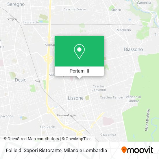 Mappa Follie di Sapori Ristorante