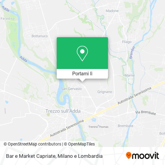 Mappa Bar e Market Capriate