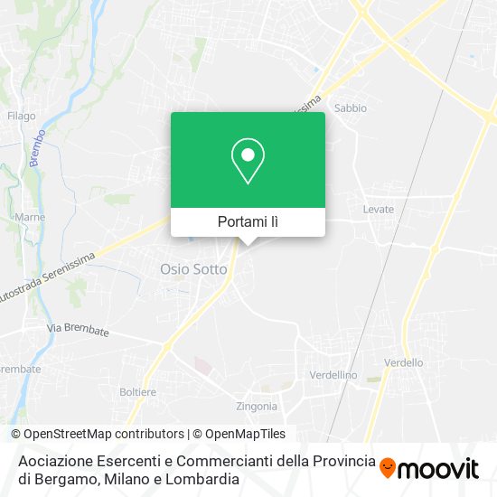 Mappa Aociazione Esercenti e Commercianti della Provincia di Bergamo