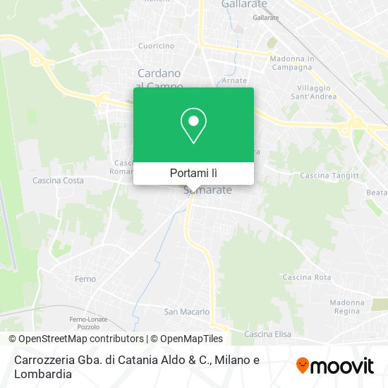 Mappa Carrozzeria Gba. di Catania Aldo & C.