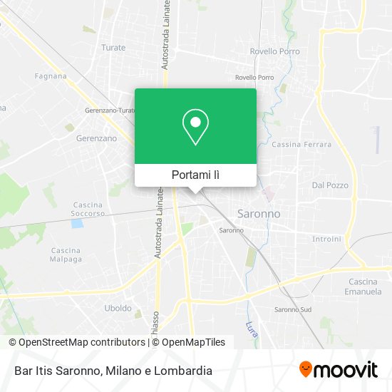 Mappa Bar Itis Saronno
