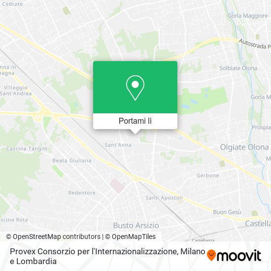 Mappa Provex Consorzio per l'Internazionalizzazione