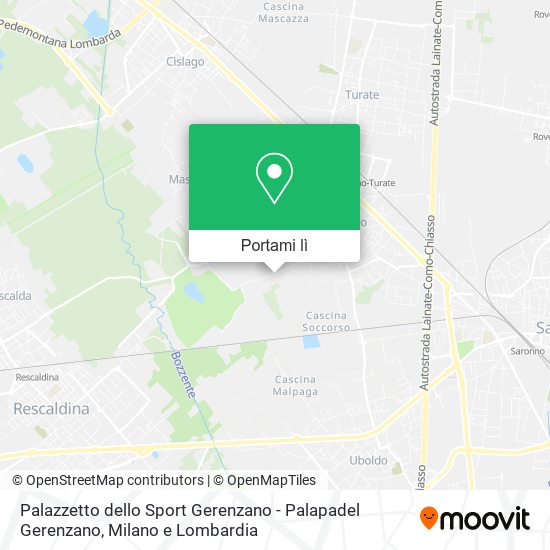 Mappa Palazzetto dello Sport Gerenzano - Palapadel Gerenzano