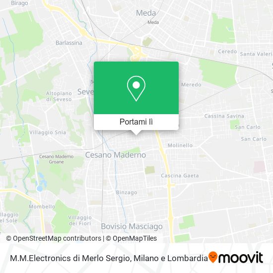 Mappa M.M.Electronics di Merlo Sergio