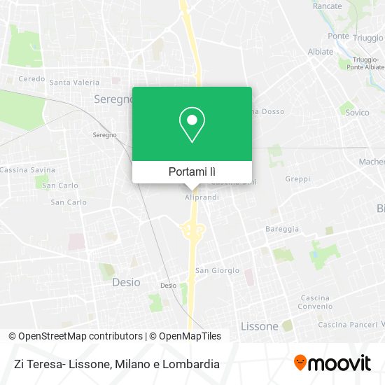 Mappa Zi Teresa- Lissone