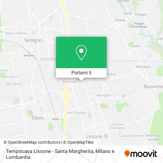Mappa Tempocasa Lissone - Santa Margherita