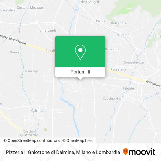 Mappa Pizzeria il Ghiottone di Dalmine