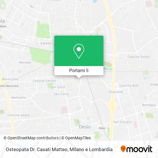 Mappa Osteopata Dr. Casati Matteo