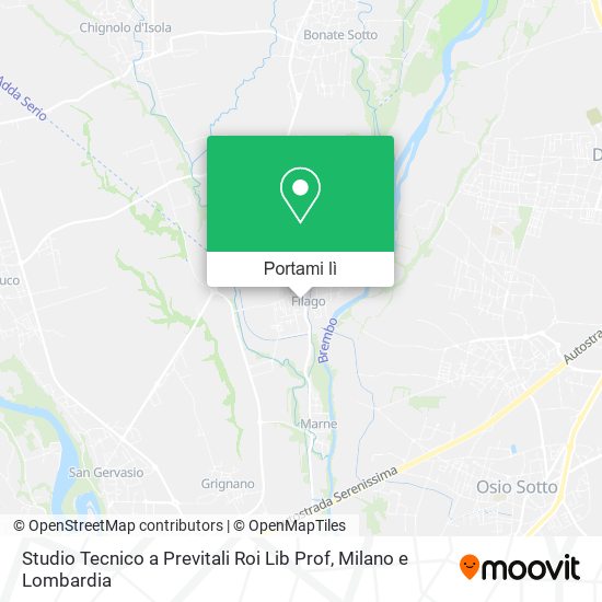 Mappa Studio Tecnico a Previtali Roi Lib Prof