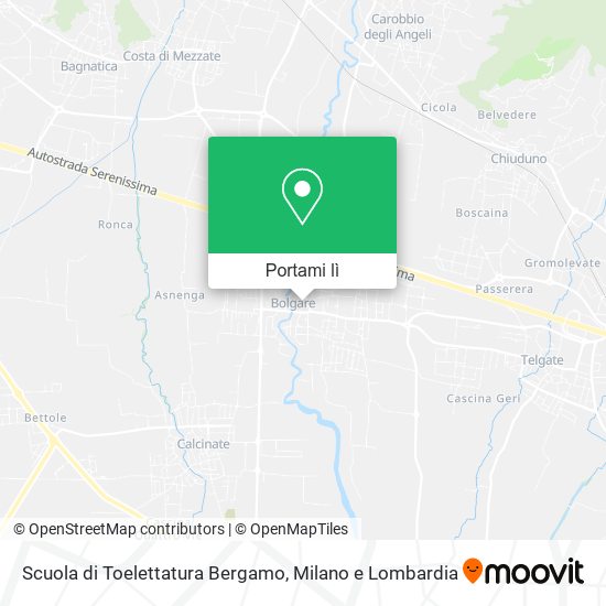 Mappa Scuola di Toelettatura Bergamo