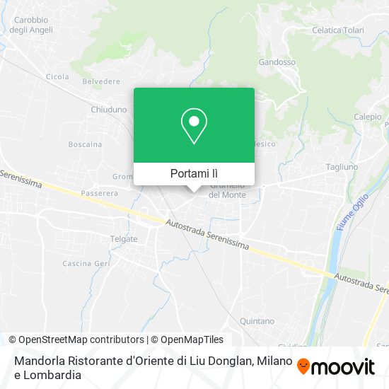 Mappa Mandorla Ristorante d'Oriente di Liu Donglan