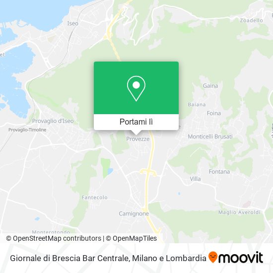 Mappa Giornale di Brescia Bar Centrale