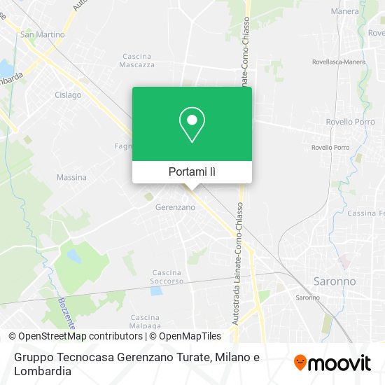 Mappa Gruppo Tecnocasa Gerenzano Turate