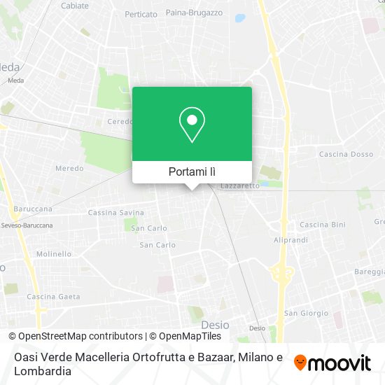 Mappa Oasi Verde Macelleria Ortofrutta e Bazaar
